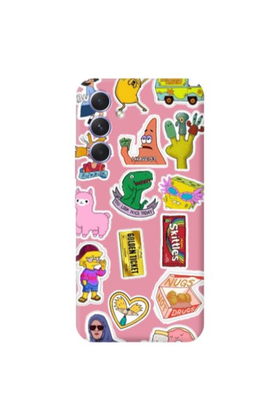 Other Samsung A26 best cartoons Pink Colored Silicone TPU Θήκη