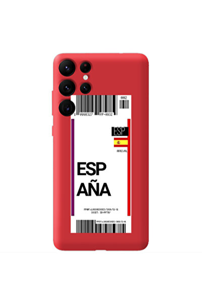 Other Samsung S22 Ultra Espana Arrival Red Colored Silicone TPU Θήκη