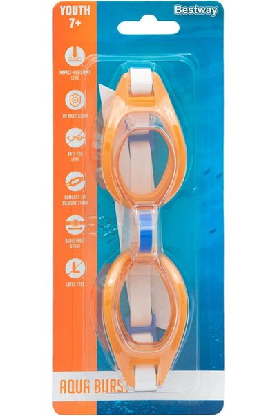 BESTWAY Aqua Burst Essential 7-14 Years Old Children's Swimming Goggles Orange