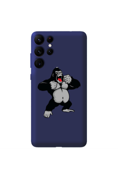 Other Samsung S22 Ultra Angry Gorilla2 Dark blue Colored Silicone TPU Θήκη