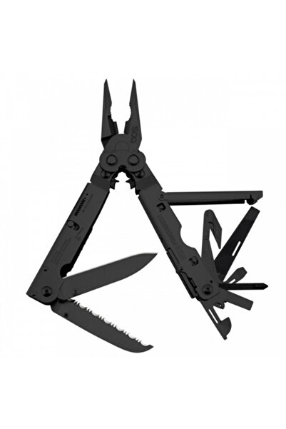 SOG PowerAssist Black Briceag Multifuncțional, Husă din Nailon