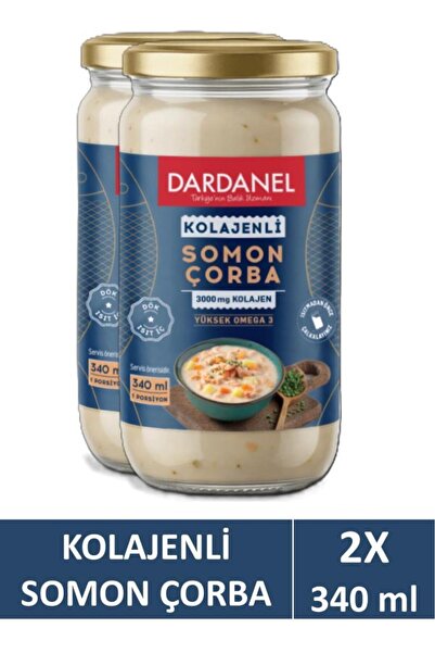 Dardanel Hazır Yemek Somon Çorba Cam Kavanoz 340 gr x 2 Adet