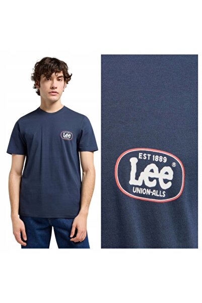 Lee Tricou Barbati, Lee, Small Logo Tee, S INTL, Albastru, Regular Fit, Bumba...
