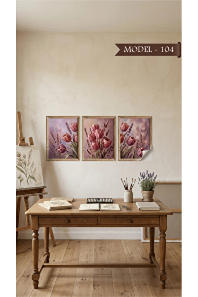 Akıllı Kağıt Statik Tutunma Özellikli Tablo - Poster Çiçek (Model- 104)