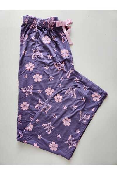 Lady Queen Lycra Ring Viscose Oversize Size Pajama Bottoms 6020