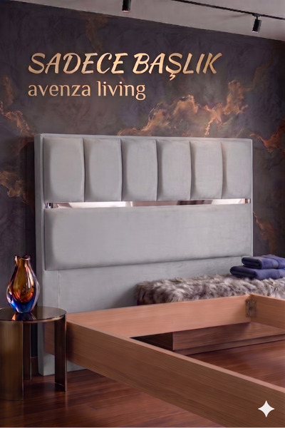 Avenza living Tek Kişilik Baza Başlığı - 90 cm Silinebilir Baby Face Kumaş Ka...