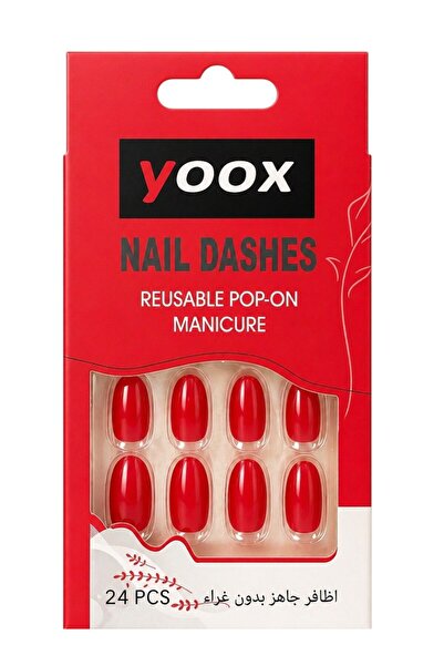 YOOX COSMETICS 24-Piece Ready-Made Nail Set + Cleaning Brush + Mini Nail File...