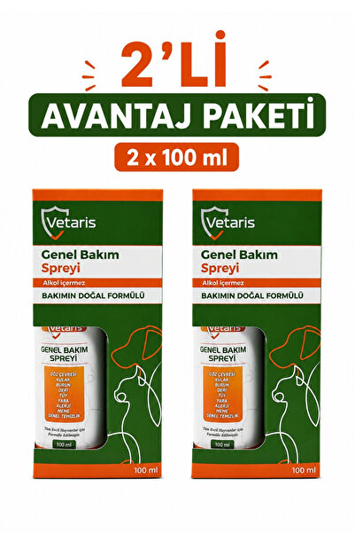 vetaris Premium Genel Bakım Spreyi AVANTAJLI PAKET - Kedi Köpekler için Göz, ...