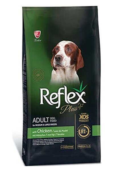 Reflex Plus Orta ve Büyük Irk Yetişkin Köpek Maması Tavuklu Süper Premium Formül