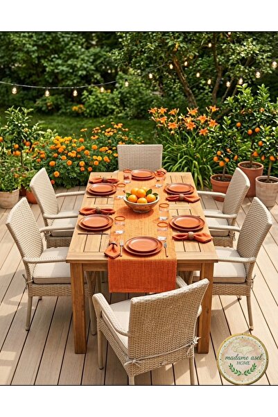 Madame Asel Home BAHÇE BALKON SANDELYE MİNDERİ CANVAS KUMAŞ