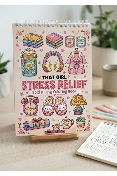 THAT GİRL STRESS RELİEF + STİCKER HEDİYELİ BOYAMA KİTABI 30 sayfa