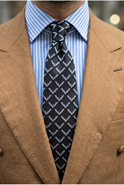 CROATE Special Design Woven Tie |   Premium Quality |   Black