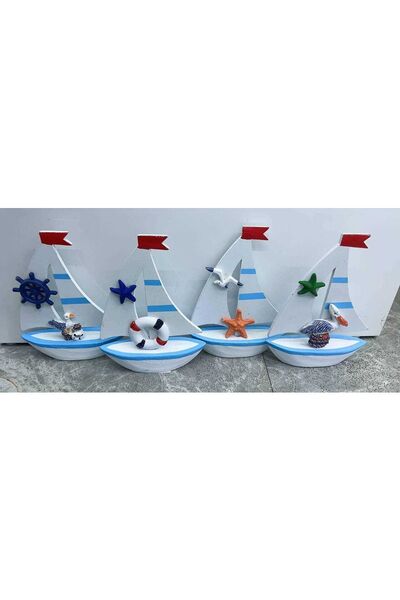 Tradesor Διακοσμητικό Souvenir Καραβάκι - Σετ 8 τεμάχια - L2026-29ABCD - 125561