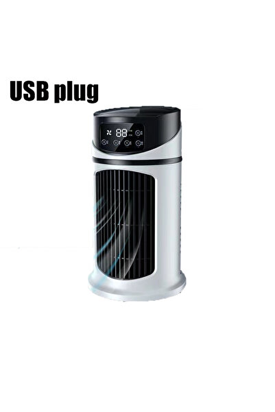 Choice مكيف هواء محمول أبيض اللون، مكيف هواء صغير يعمل بـ USB، مروحة تبريد هو...