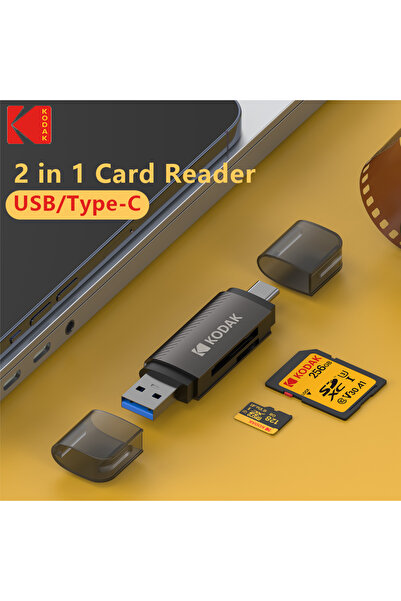 Choice9 قارئ بطاقات كوداك 2 في 1، بطاقة ذاكرة كوداك مايكرو SD، سرعة تصل إلى 1...