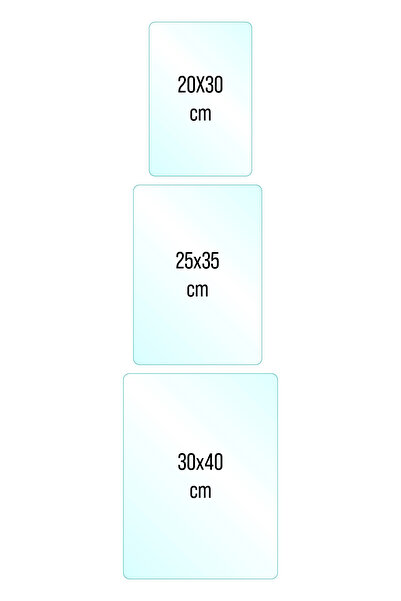 Decovetro 3'lü Cam Kesme Tahtası ve Sunumluk MacKenzie Desenli 20 x 30, 25 x 35 ve 30 x 40 cm