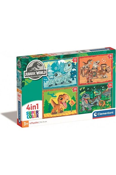 CLEMENTONI Puzzle pentru copii 4 în 1 Super Color