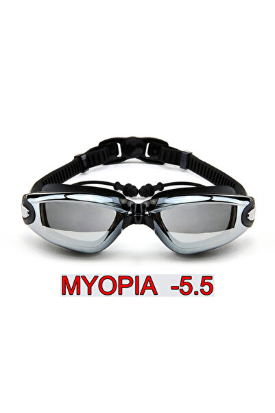 Choice6 Black MYOPIA -5.5 Men Women Myopia Swim Goggles Adults Professional W...