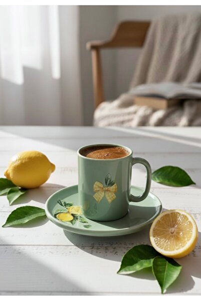 Rolin Design Limonlu Yeşil Kahve Fincanı 90ml