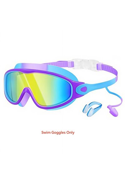 Choice4 As the picture Purple Blue Only New Kids Large Frame Swim Goggles Wit...