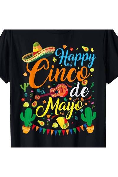 23 nisan Cinco De Mayo Party T-Shirt Men Women - Vintage Mariachi Sombrero De...