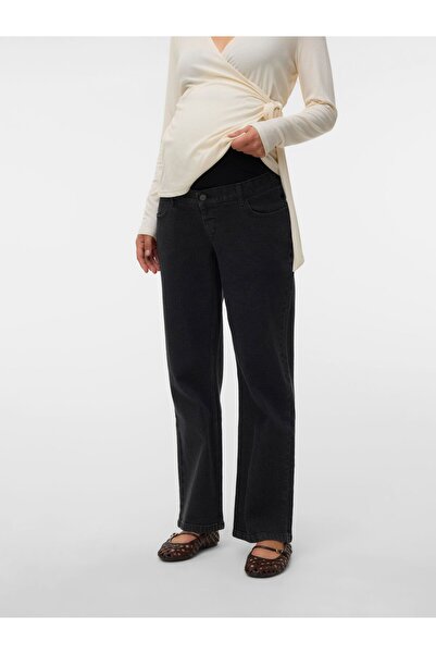 Mama Licious Umstandsjeans mit weitem Bein Weiter Beinschnitt Niedrige Taille...