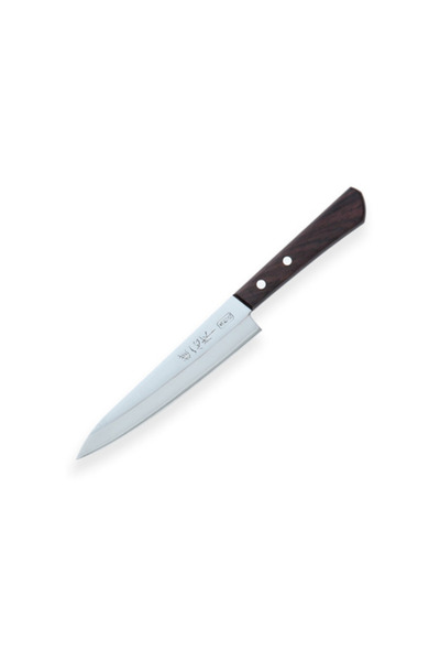 OEM Cutit Utility Kanetsugu MIYABI ISSIN, 150 mm, otel AUS-8, lemn de palisandru