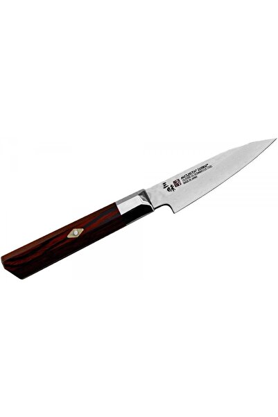 MCUSTA Cutit de curatat Zanmai, lama 9cm, lemn laminat rosu, 21.5cm