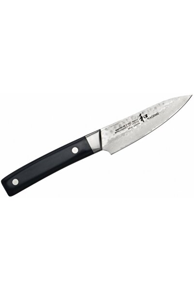NAGOMI Cutit de curatat, Nagomi, 10cm , otel damasc, maner din lemn, negru