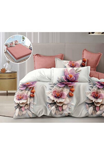 CHIRASO Bed Linen Set, 6 Pieces, Stretchy Sheet 180x200, Duvet Cover 200x230c...