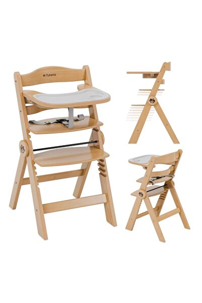 Tulano Scaun de masa copii multifunctional 4-in-1 Morsel 45 structura din lem...