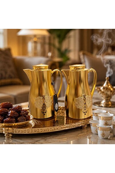 laverahome طقم ترامس أوركيد فاخر – ذهبي – 1+1 لتر | لافيرا هوم |