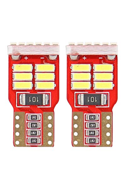 AMIO Lampă LED de poziție tip Canbus T10 W2.1x9.5 W5W, 12V 2.2W, 18 SMD, culo...