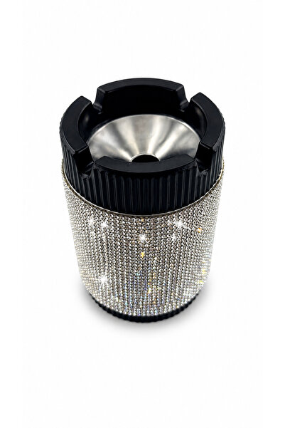 EFEAKS Premium Crystal Stone Ashtray |   Metal Cover & Metal Inner Chamber | ...