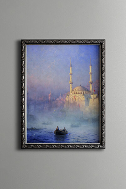 epiqart Kayaks in Istanbul - Vintage Patterned Painting - Fine Model