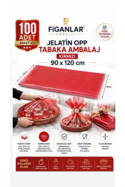 figanlar ambalaj Folie de gelatină OPP pentru ambalare, roșie, 90x120 cm, pot...