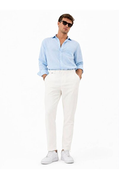 l l lona lucy Men's Slim Fit Narrow Leg Woven Fabric Trousers