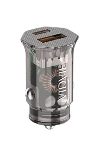 Vidvie Transparent Type-C & USB Fast Car Charger