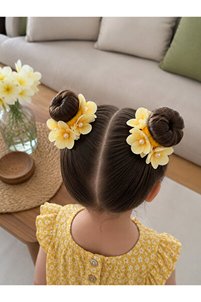 NEHİRDEN 2 Pieces of Hydrangea Flower Pearl Hairpin