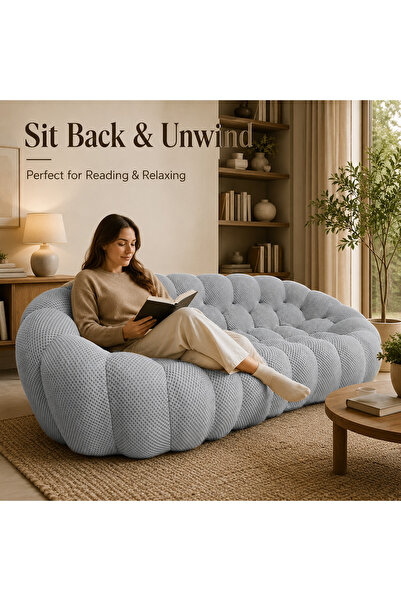 Generic Oversized Bubble Couch Chair, Modern Memory Foam Round Bubble Sofa, 3...