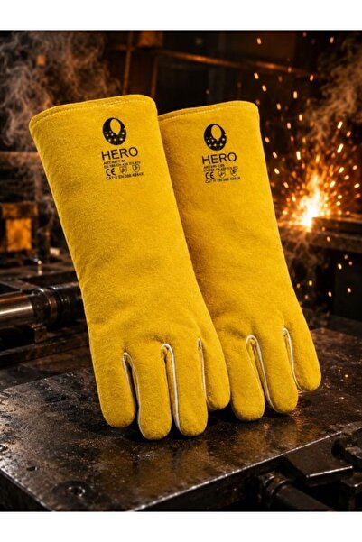 GÜMRÜK BEY Hero Art Hr-Te55 Welder Gloves – Heat Resistant Leather Work Safet...