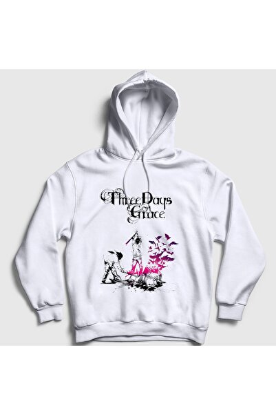 Presmono Unisex White Life Starts Now Rock Three Days Grace Hooded Sweatshirt...