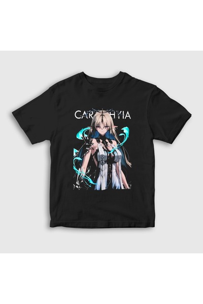Presmono Unisex Παιδικό Μαύρο T-Shirt Cartethyia V2 Wuthering Waves 611725tt