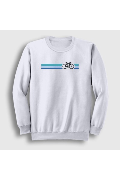 Presmono Unisex White Stripes Bike Gift Bicycle Sweatshirt 614357Tt