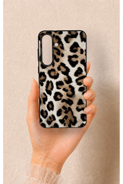 Vip Case Samsung S25Fe Uyumlu Leopar Derisi Desenli Silikon Kılıf