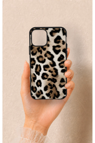 Vip Case iPhone 11 Pro Uyumlu Leopar Derisi Desenli Silikon Kılıf
