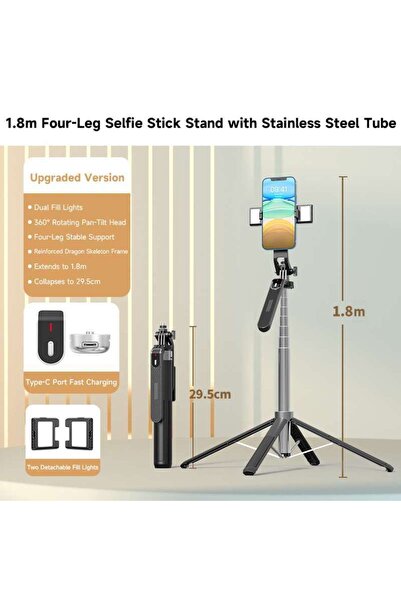 Prolite Professional Lighting Çift LED IŞIKLI 40 cm 180 cm youtube sunum canl...