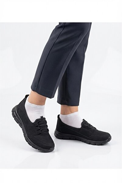 Budaks Black Women's Casual Sports Shoes Mesh Breathable Light Sole 3047