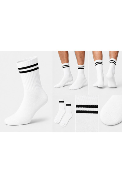 MultiButik Xgri̇ Polo Premium Quality Unisex Tennis Socks (3 Pairs)