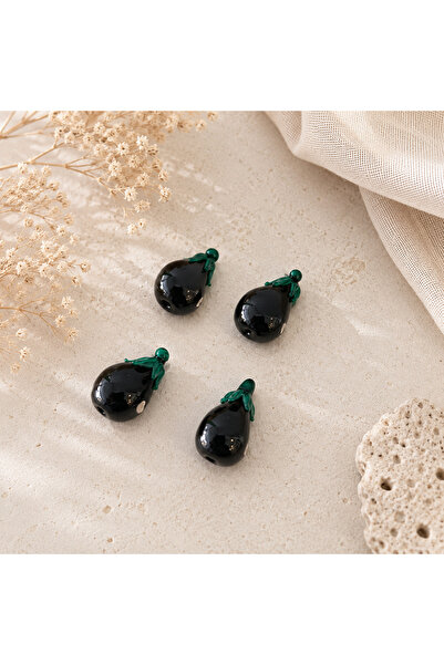 ADAMODART Handmade Murano Glass Eggplant Beads – Lampwork Jewelry Making Bead...